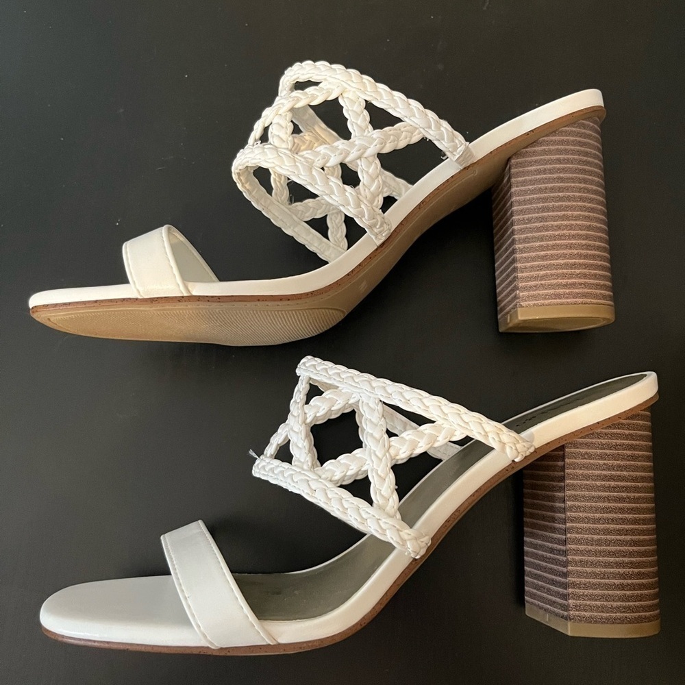 indigo rd. Apricot Woven Heels NWT